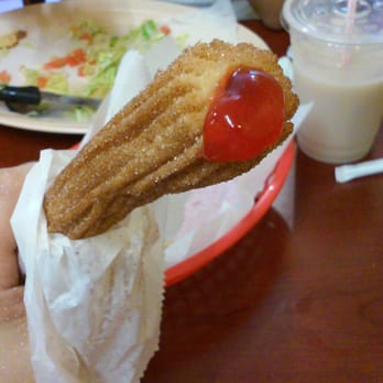 El Famous Burrito - Strawberry-filled churro - Mexican Near Me - Chicago, Illinois El Famous Burrito - Strawberry-filled churro - Mexican Near Me - Chicago, Illinois