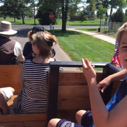 Centennial Village Museum - Riding in a 95 year old school bus.