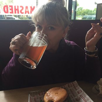 Smashburger - Corina enjoying her Sierra Nevada - Burgers Near Me - Elk Grove, California Smashburger - Corina enjoying her Sierra Nevada - Burgers Near Me - Elk Grove, California