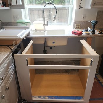 Handy Home Service - The kitchen cabinet put in under the sink/counter - Handyman Near Me - San Pablo, California