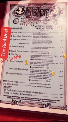 Menu photo 4 Sister Albuquerque, NM