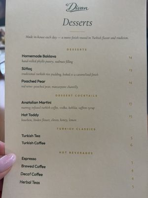 Menu photo 1 Divan Berkeley, CA