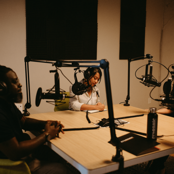Resonate Recordings - 3 podcasters record in a studio - Music Production Services Near Me - Middletown, Kentucky Resonate Recordings - 3 podcasters record in a studio - Music Production Services Near Me - Middletown, Kentucky