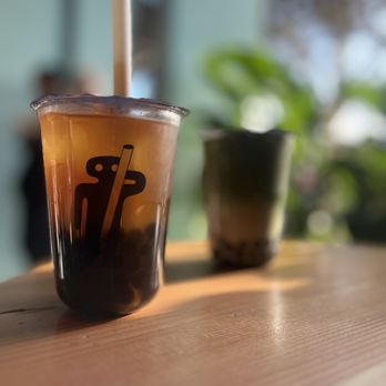 Jellyman - a cup of iced coffee on a table - Bubble Tea Near Me - Los Angeles, California