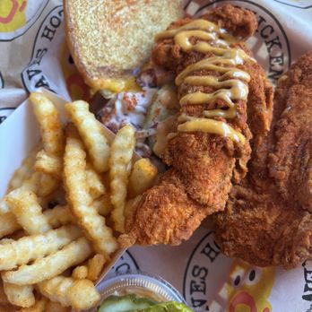 Dave's Hot Chicken - Dave's #3 1 Tender & 1 Slider w/ Fries - Chicken Shop Near Me - Newington, Connecticut Dave's Hot Chicken - Dave's #3 1 Tender & 1 Slider w/ Fries - Chicken Shop Near Me - Newington, Connecticut