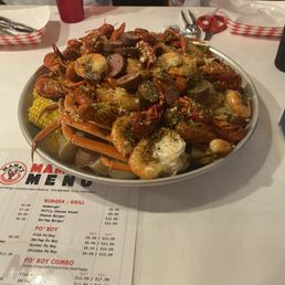 Cajun seafood platter