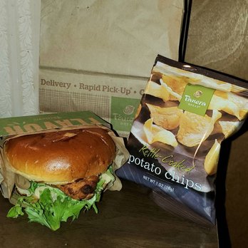 Panera Bread - The Signature Take Chicken Sandwich and potato chips - Salad Near Me - Englewood, Ohio