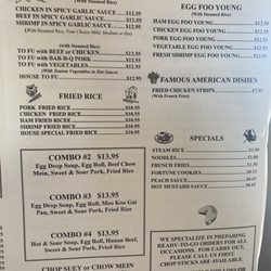 Great China Restaurant - Menu