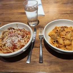 Spicy Rigatoni Vodka and Crushed Meatball Ragu Spicy Rigatoni Vodka and Crushed Meatball Ragu