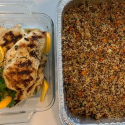 A Little Something Personal Chef Services - Greek Grilled Chicken with Lemon Vegetable Quinoa