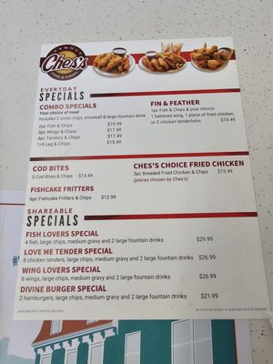 Menu photo 1 Ches's Fish & Chips Saint John's, NL Menu photo 1 Ches's Fish & Chips Saint John's, NL