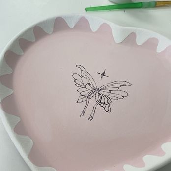 Prettyin’ Pottery - this was when i left it with them, completely fine, and i was going to paint the butterfly green and was in the process of it - Paint-Your-Own Pottery Near Me - Webster, Texas Prettyin’ Pottery - this was when i left it with them, completely fine, and i was going to paint the butterfly green and was in the process of it - Paint-Your-Own Pottery Near Me - Webster, Texas