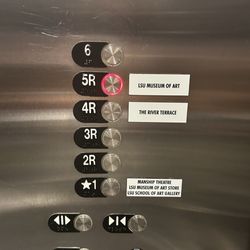 LSU Museum Of Art - Great labeling on elevator