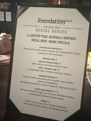 Menu photo 1 Foundation Restaurant & Bar Sacramento, CA