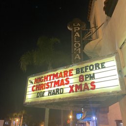 Exterior outside entrance of La Paloma Theatre - Encinitas, California Exterior outside entrance of La Paloma Theatre - Encinitas, California