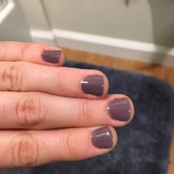 This was a basic manicure. The lady was friendly but there is paint on my skin, bubbles in the polish and it looks messy.