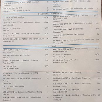 Taylor Shellfish Farms - Drink Menu (as of Aug 2026) - Seafood Near Me - Seattle, Washington
