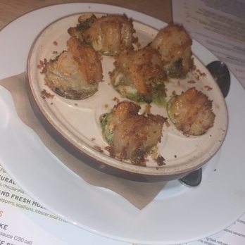 Seasons 52 - Lump Crab and Shrimp-Stuffed Mushrooms - New American Near Me - Troy, Michigan