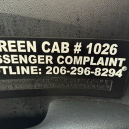 Cab number Cab number