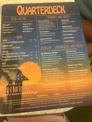 Menu photo 1 Quarterdeck Restaurants Dania Beach, FL Menu photo 1 Quarterdeck Restaurants Dania Beach, FL