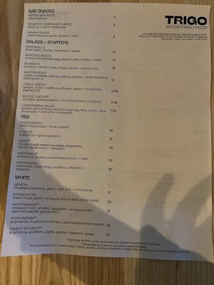 Menu photo 5 Trigo Wood Fired Pizza Willimantic, CT Menu photo 5 Trigo Wood Fired Pizza Willimantic, CT