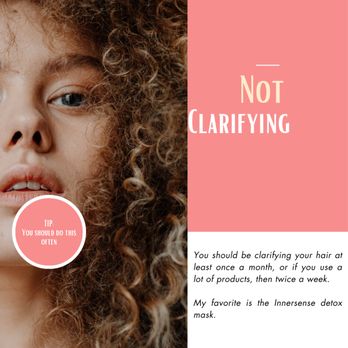 Kolor Katalyst - Common curly mistakes:
Not Clarifying.
Everyday living can cause your hair to dull and get weighted down. Clarify at least once a month. - Hair Stylists Near Me Kolor Katalyst - Common curly mistakes:
Not Clarifying.
Everyday living can cause your hair to dull and get weighted down. Clarify at least once a month. - Hair Stylists Near Me
