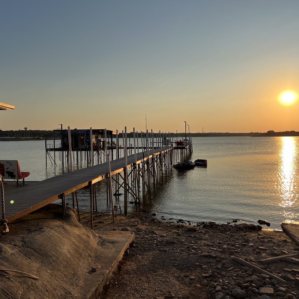 Augie's Sunset Cafe - View from dock. - American Near Me - Fort Worth, Texas