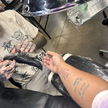Avail Tattoo Studio - Me about to get tattooed by Luke  My art was simple and it came out great. - Tattoo Near Me - Flagstaff, Arizona