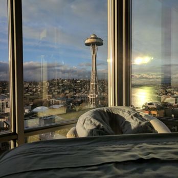 Drift Mobile Massage - A great view of the Space Needle from my massage table. - Massage Near Me Drift Mobile Massage - A great view of the Space Needle from my massage table. - Massage Near Me