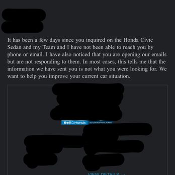 Bell Honda - Weird emails... - Car Dealers Near Me - Phoenix, Arizona