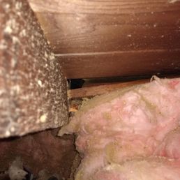 Unsupported sub-roof boards following fan install by Nye Electric