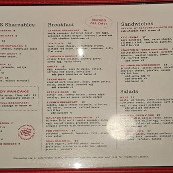 Full Goods Diner - Menu - Diners Near Me - San Antonio, Texas