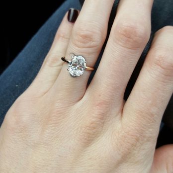 Jewelry Loft - Rose gold ultra thin band, oval cut stone, white gold claw prong cage setting. #dreamring - Jewelry Near Me - La Mesa, California Jewelry Loft - Rose gold ultra thin band, oval cut stone, white gold claw prong cage setting. #dreamring - Jewelry Near Me - La Mesa, California