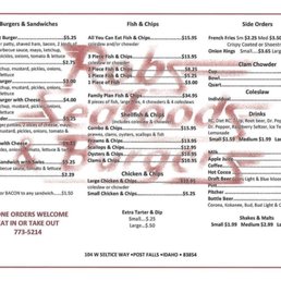 Current menu.