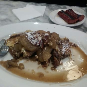 Perly's - Cinnamon Babka French Toast with maple syrup, stewed apples, golden raisins and pecans... - Delis Near Me - Richmond, Virginia Perly's - Cinnamon Babka French Toast with maple syrup, stewed apples, golden raisins and pecans... - Delis Near Me - Richmond, Virginia