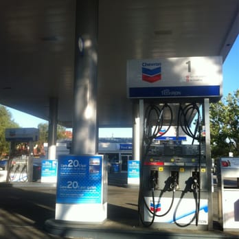 Chevron - gas pumps at a gas station - Gas Stations Near Me - Hayward, California