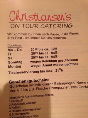 Menu photo 4 Christiansen's Hamburg, HH Menu photo 4 Christiansen's Hamburg, HH