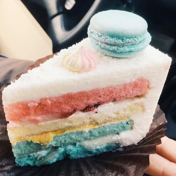 Daan Go Cake Lab - Rainbow Cake Slice - Desserts Near Me - Toronto, Ontario