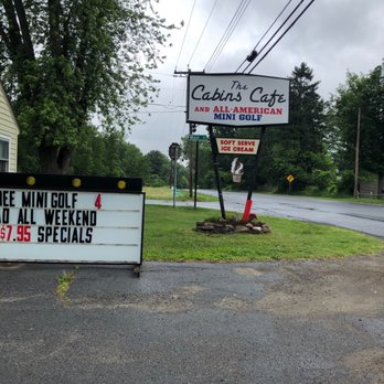 The Cabin’s Cafe - a sign for the restaurant - Cafes Near Me - Hudson Falls, New York