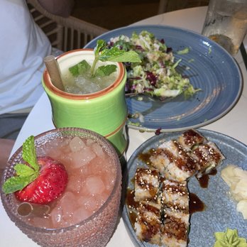 Palma - Carribean cowboy (top) & Splash (bottom) and Crunchy Palma & Chicken Crunch Salad - Sushi Bars Near Me - Phoenix, Arizona
