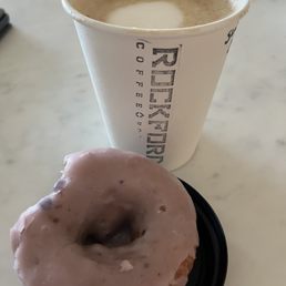 Chai and frosted donut Chai and frosted donut