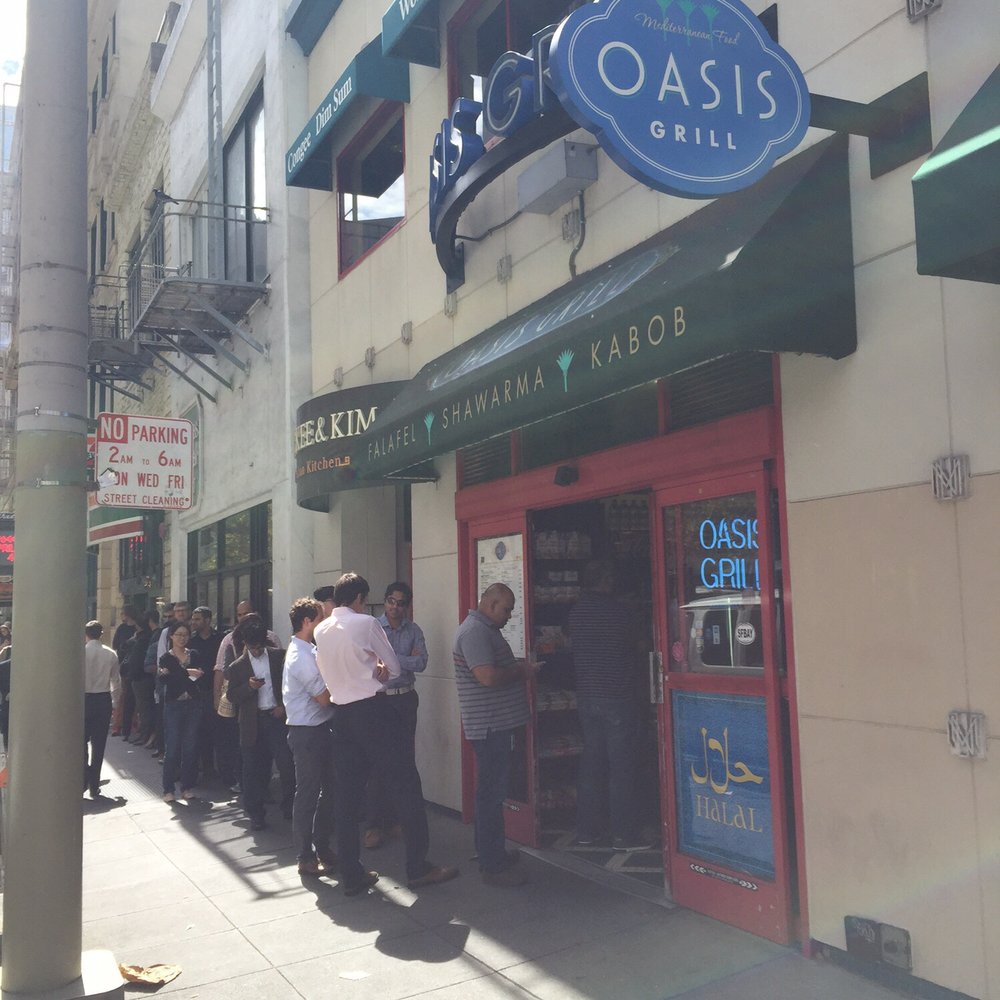 Oasis Grill - That line will take about 10 minutes. - Middle Eastern Near Me - San Francisco, California Oasis Grill - That line will take about 10 minutes. - Middle Eastern Near Me - San Francisco, California
