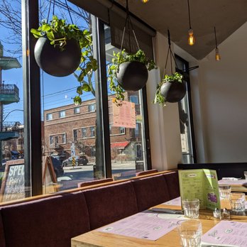 Fabergé - a view of a restaurant from the window - Breakfast & Brunch Near Me - Montreal, Quebec Fabergé - a view of a restaurant from the window - Breakfast & Brunch Near Me - Montreal, Quebec