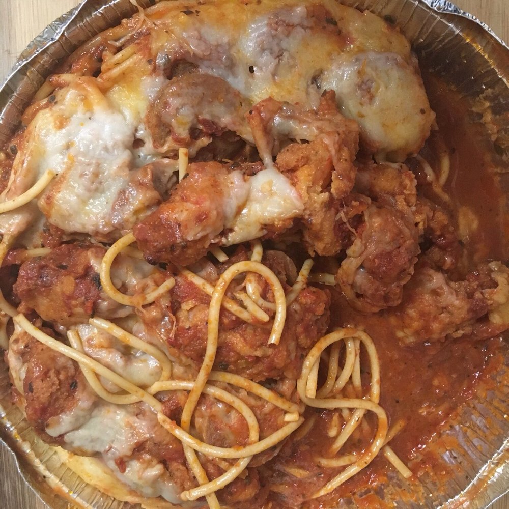 Sausage and shrimp parm $16.50