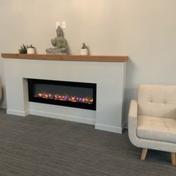 Skincare Suites Spa - Fire feature in waiting area