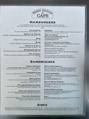 Menu photo 7 Priest Station Cafe Big Oak Flat, CA Menu photo 7 Priest Station Cafe Big Oak Flat, CA