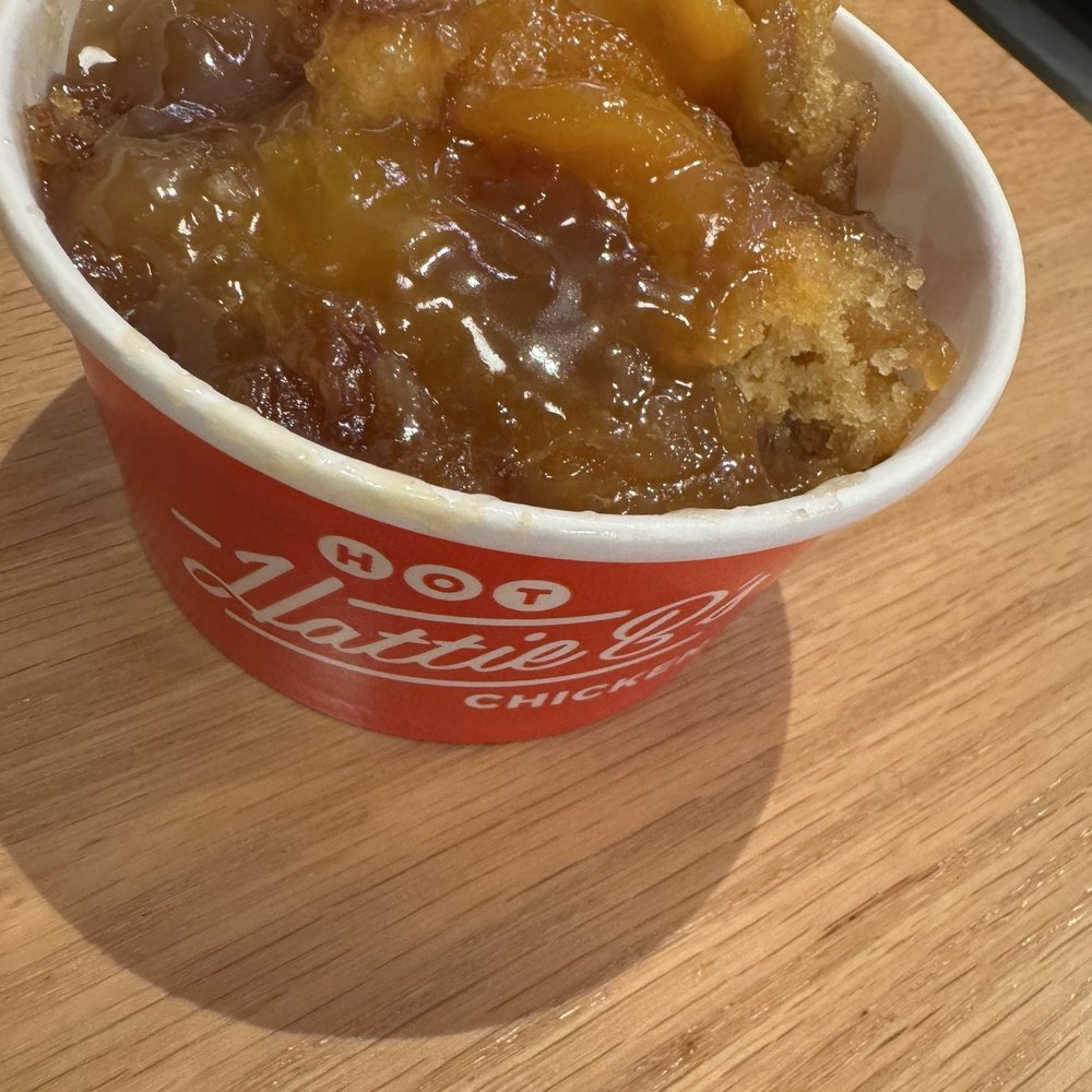Hattie B's Hot Chicken - Peach Cobbler Cup - Southern Near Me - Chicago, Illinois Hattie B's Hot Chicken - Peach Cobbler Cup - Southern Near Me - Chicago, Illinois