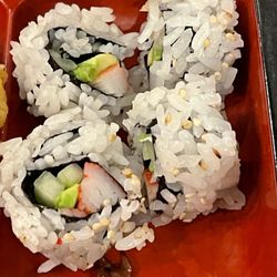 Nami Japanese Steak and Sushi - Lunch Bento Box California roll.