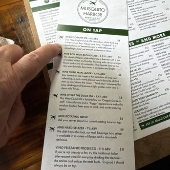 Musquito Harbor - Drink menu - Brewpubs Near Me - Winter Harbor, Maine