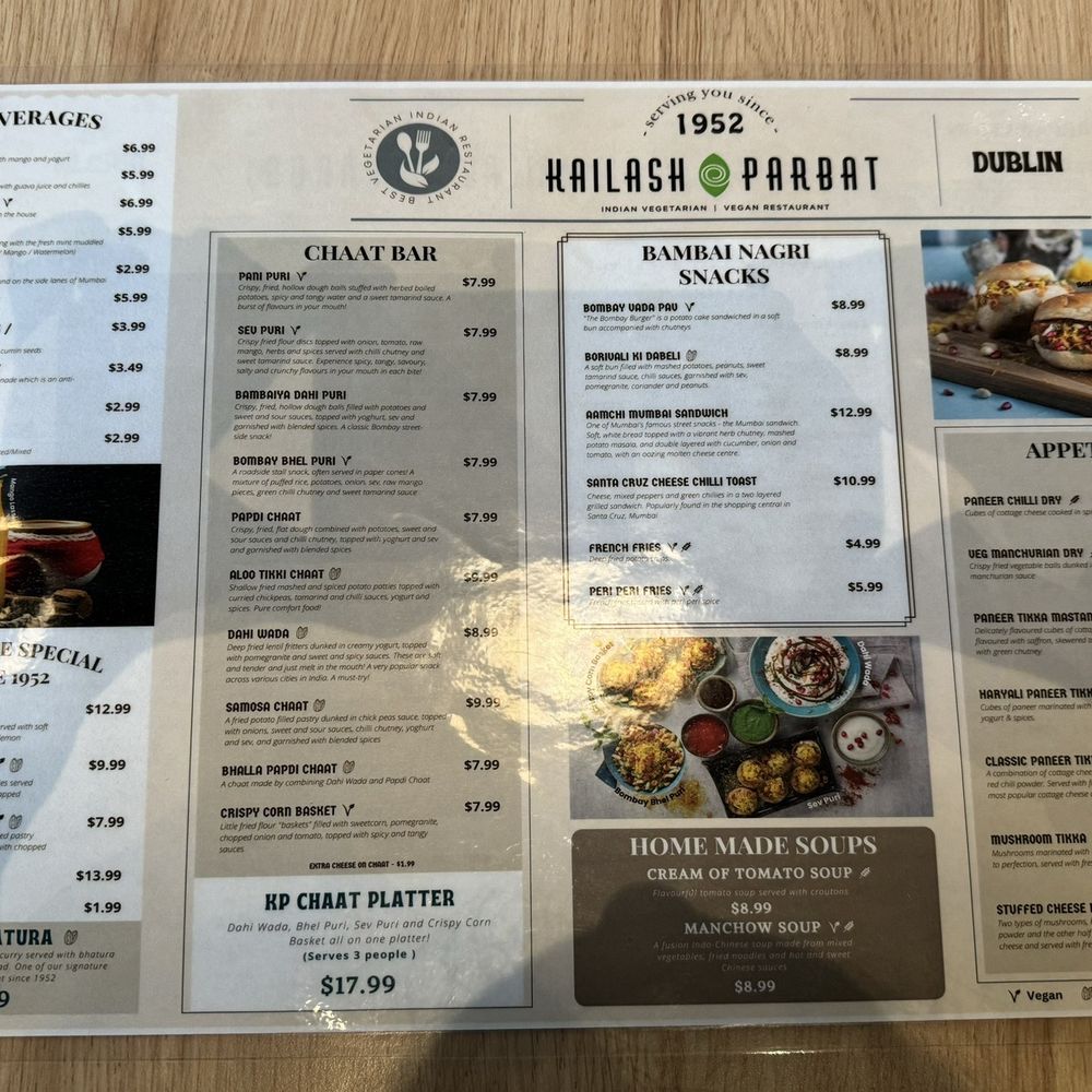 Kailash Parbat - Menu front - Indian Near Me - Dublin, California Kailash Parbat - Menu front - Indian Near Me - Dublin, California